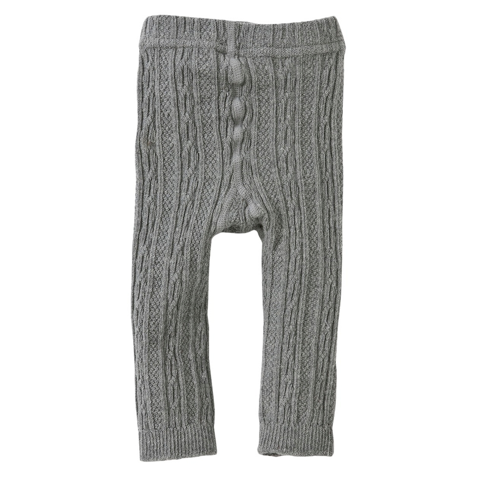 Burts Bees Baby Toddler Girls Cable Knit Footless Legging   Heather Grey 2T 4T