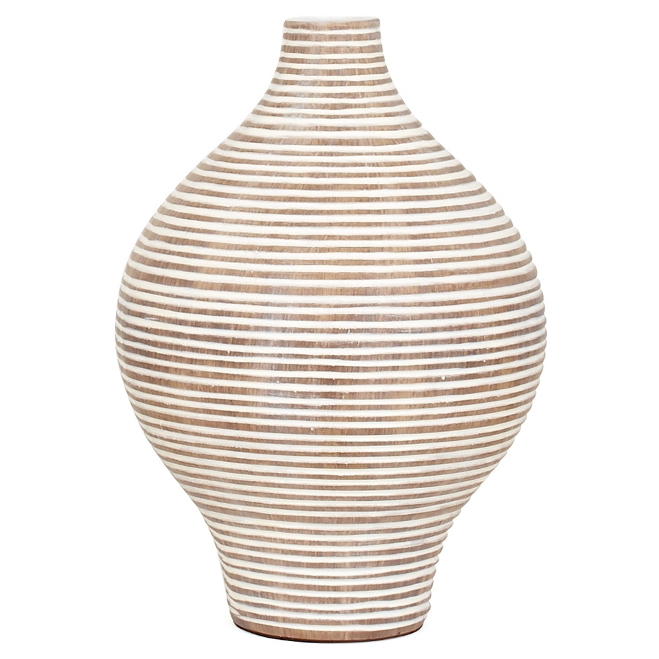 Tall Columbo Teardrop Vase White  9.5 by Torre & Tagus