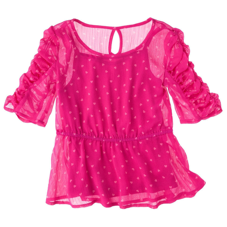 Cherokee Girls Blouse   Vivid Pink L