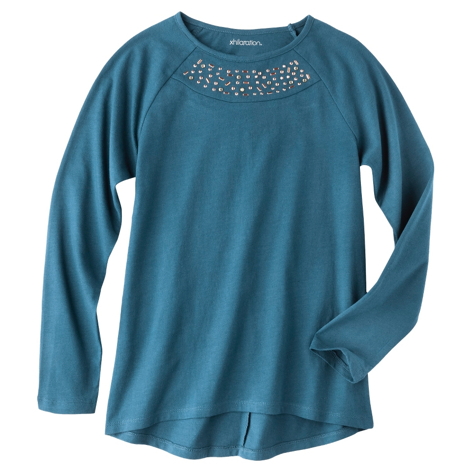 Xhilaration Girls Long Sleeve Tunic   Deep Teal S