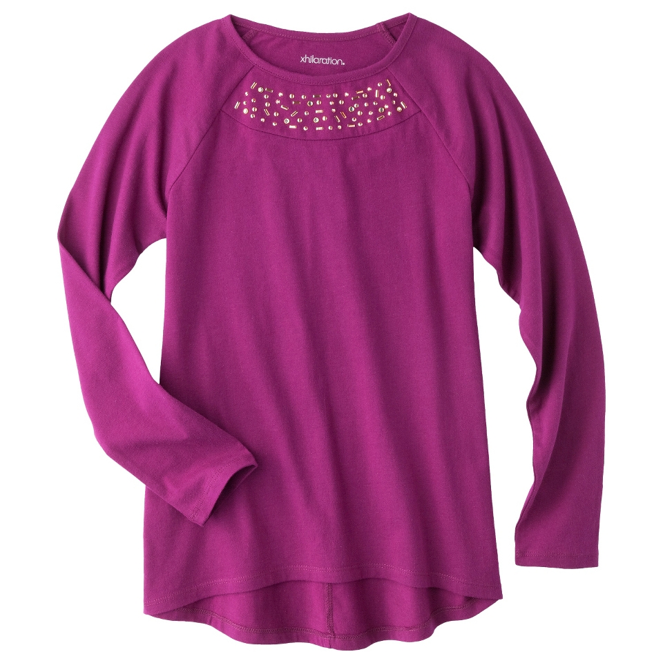 Xhilaration Girls Long Sleeve Tunic   Berry XS