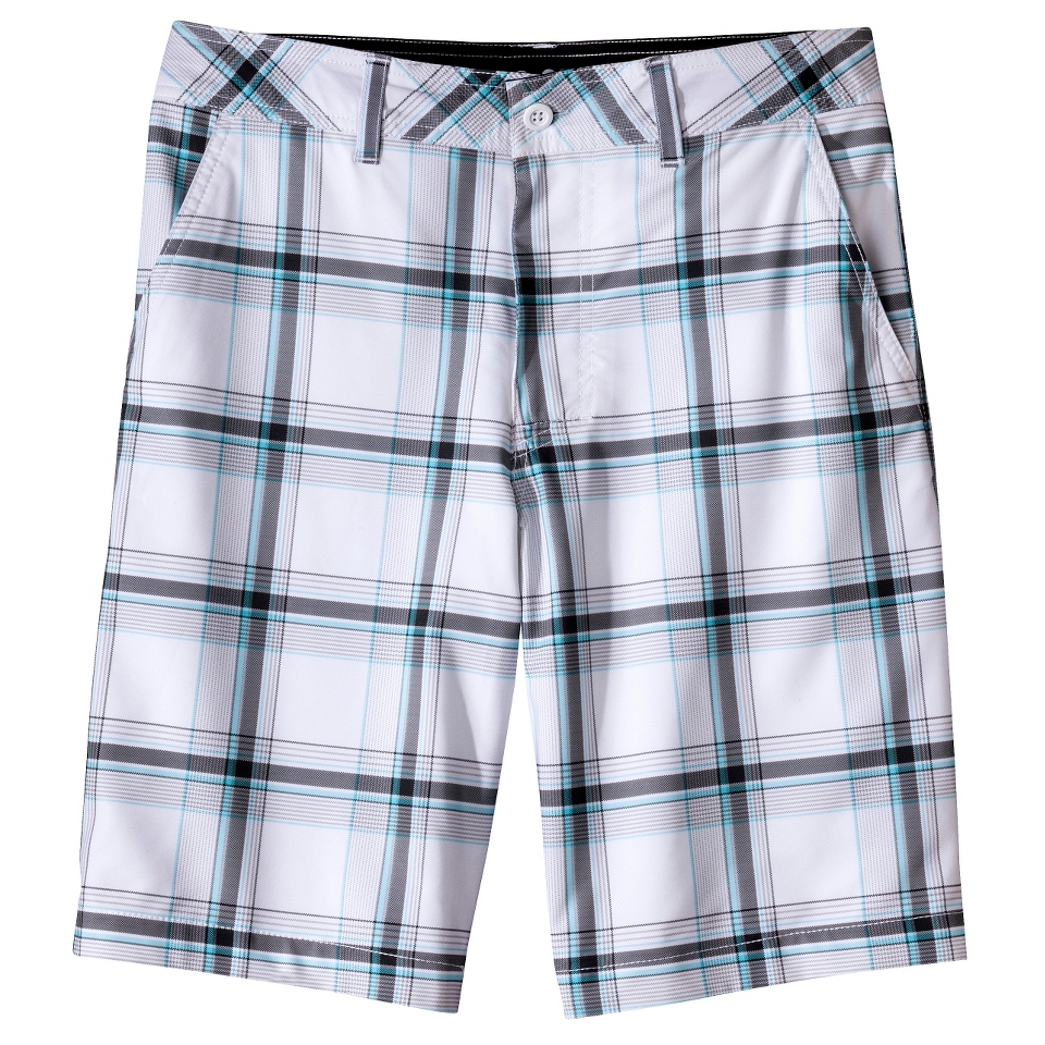 Mossimo Supply Co Mens 10 Hybrid Swim Shorts   White Plaid 38