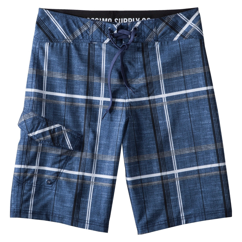 Mossimo Supply Co. Mens 11 Navy Plaid Boardshort   38