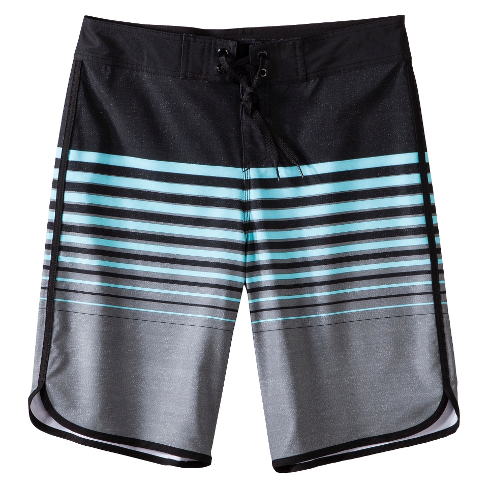 Mossimo Supply Co. Mens 11 Black and Blue Stripe Boardshort   28