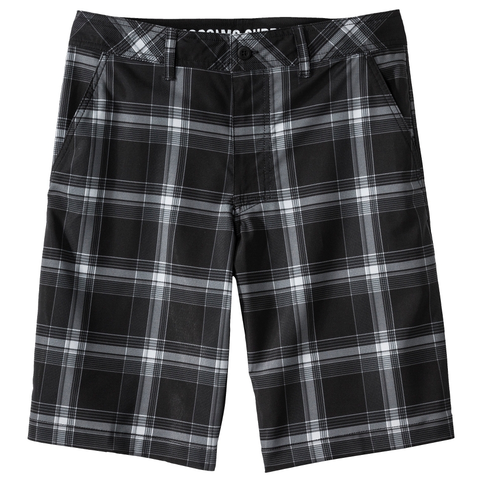 Mossimo Supply Co Mens 10 Hybrid Swim Shorts   Black Plaid 30