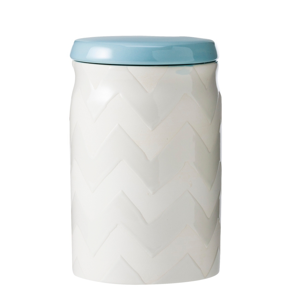 Threshold Ceramic Small Food Canister   White/Blue