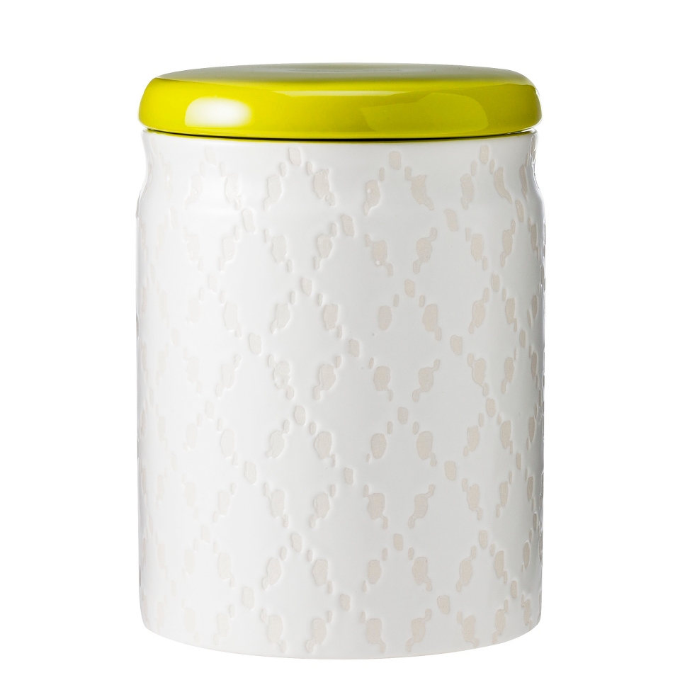 Threshold Ceramic Medium Food Canister   White/Green