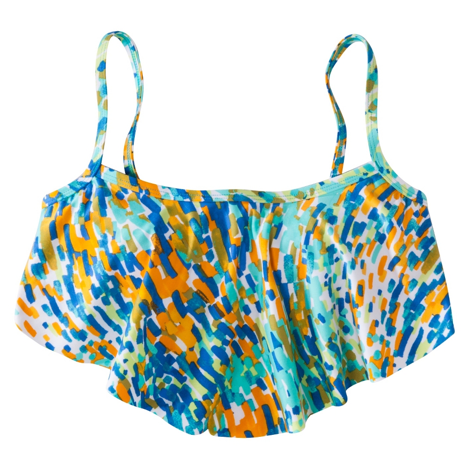 Clean Water Womens Printed Hanky Swim Top  Blue S