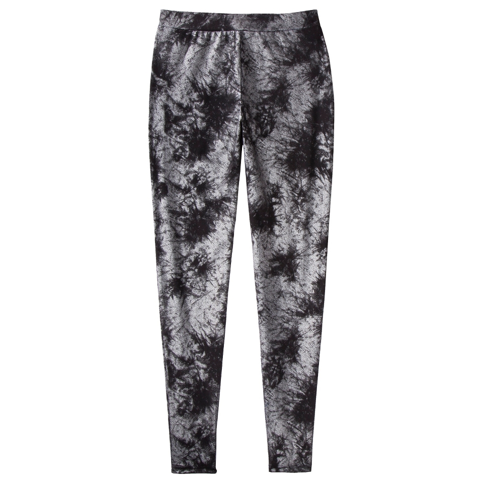 Xhilaration Juniors Fashion Legging   Black/Silver XS(1)