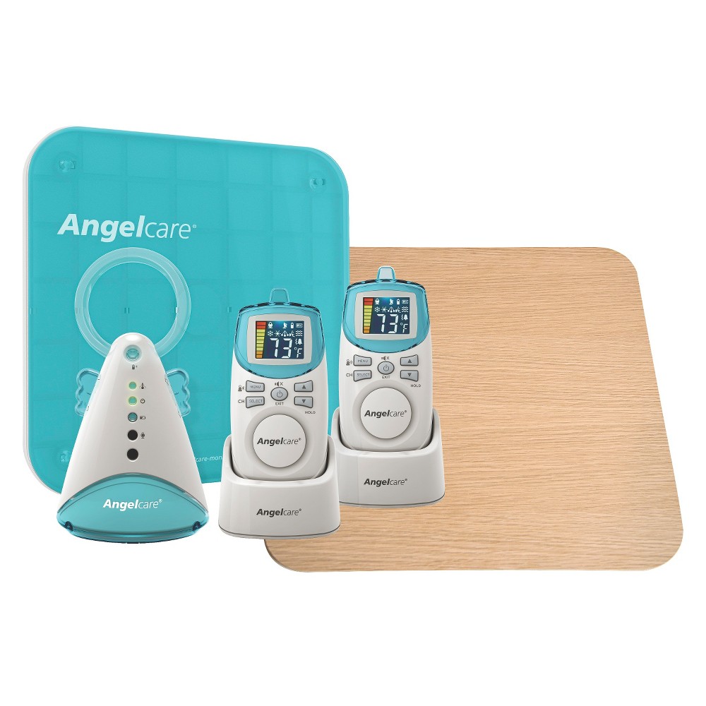 Angelcare Deluxe Movement and Sound Baby Monitor with Wood Support Board - AC401-2P