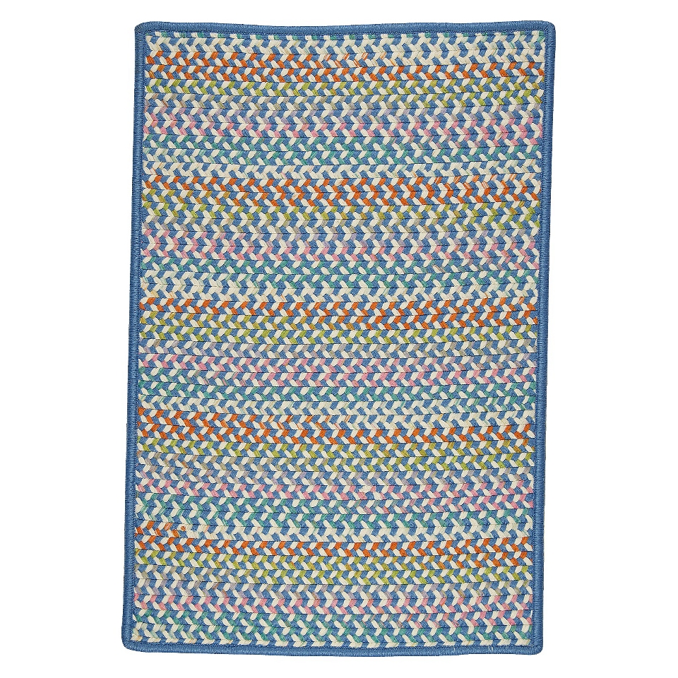 Color Craze Braided Area Rug   Blue (5x7)