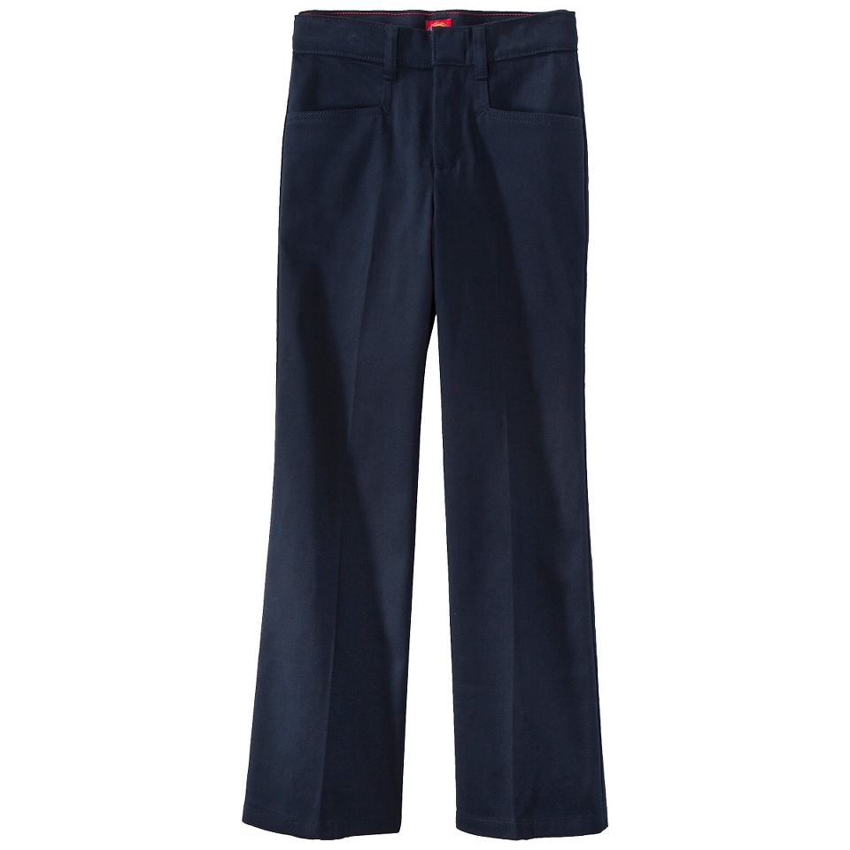 Dickies Girls Classic Fit Stretch Flare Bottom Pant   Navy 14 Slim