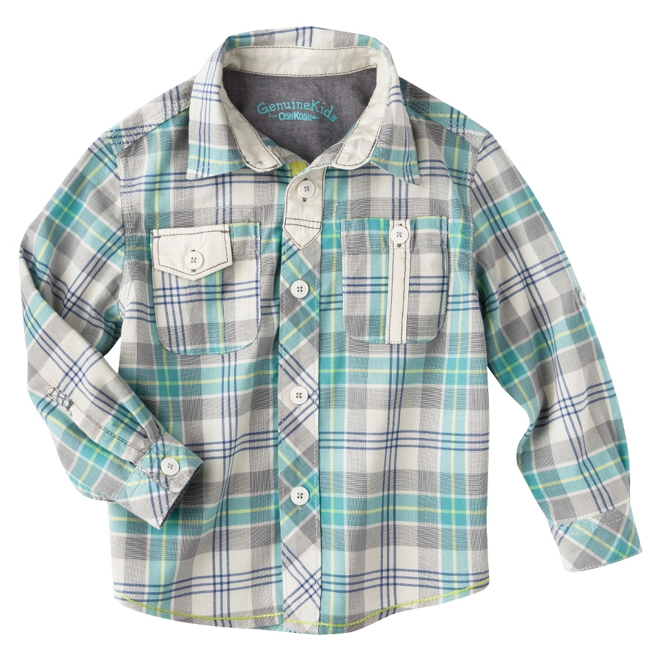 Genuine Kids from OshKosh Infant Toddler Boys Long Sleeve Button Down Shirt  