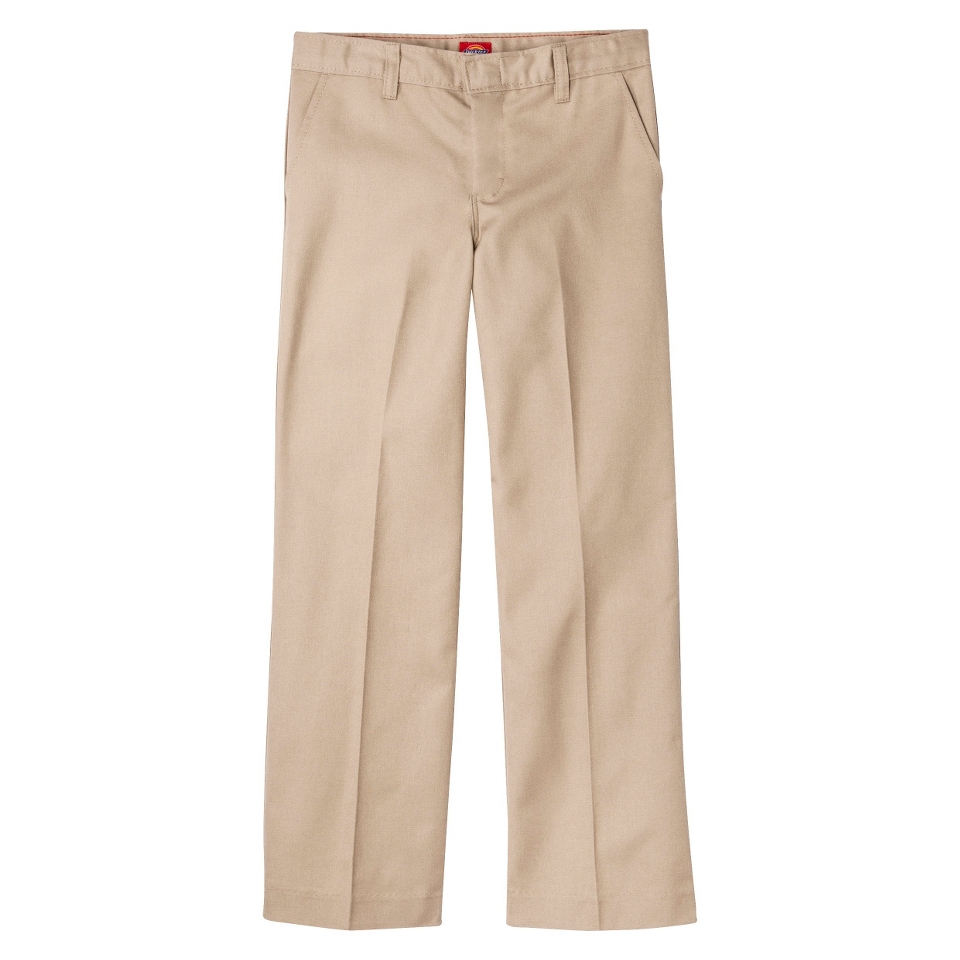 Dickies Girls Classic Fit Flat Front Pant   Khaki 5 Slim