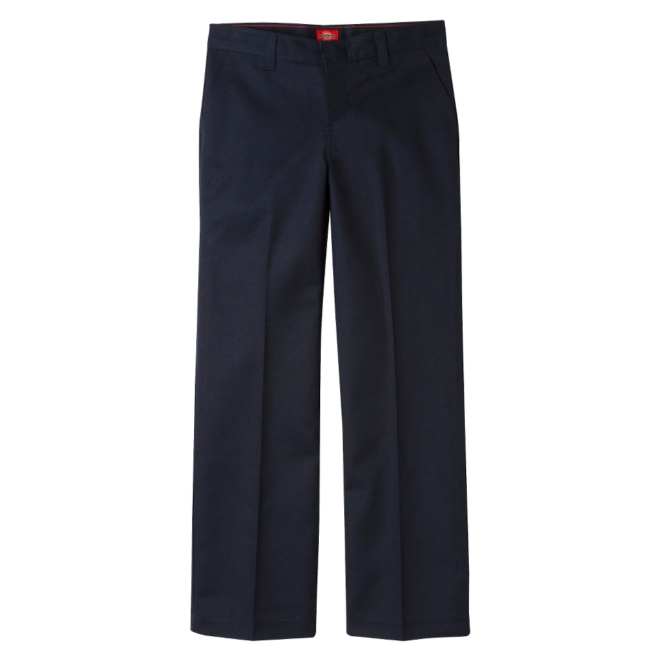 Dickies Girls Classic Fit Flat Front Pant   Navy 6 Slim