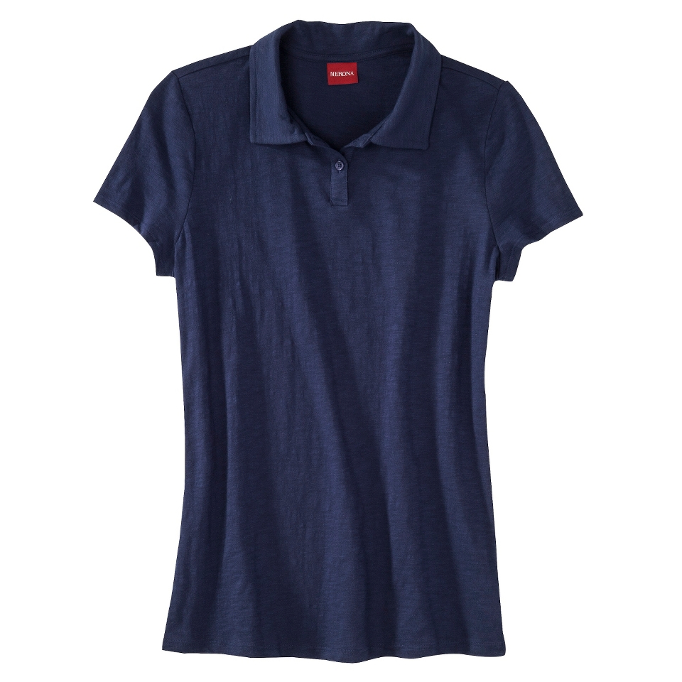 Merona Womens Short Sleeve Polo   Xavier Navy L