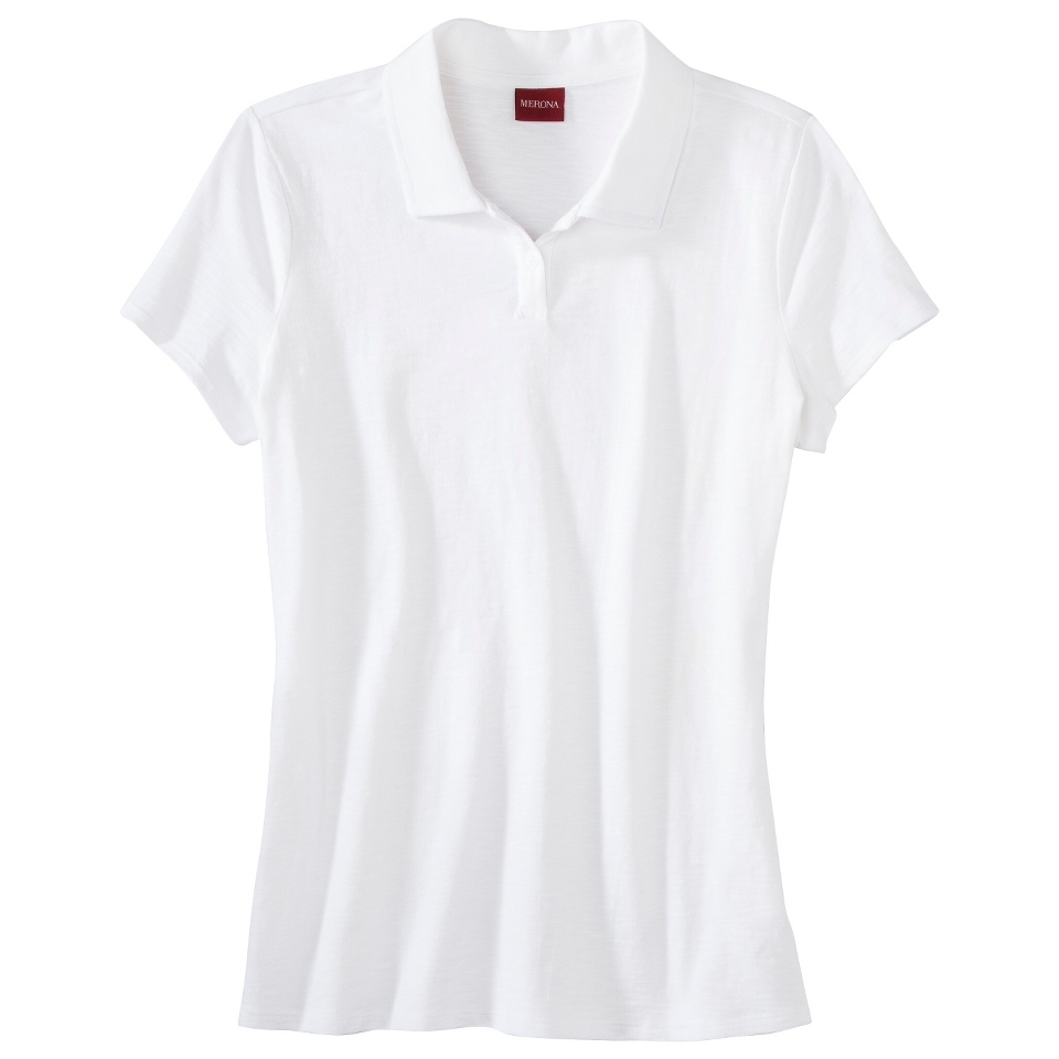 Merona Womens Short Sleeve Polo   Fresh White XS