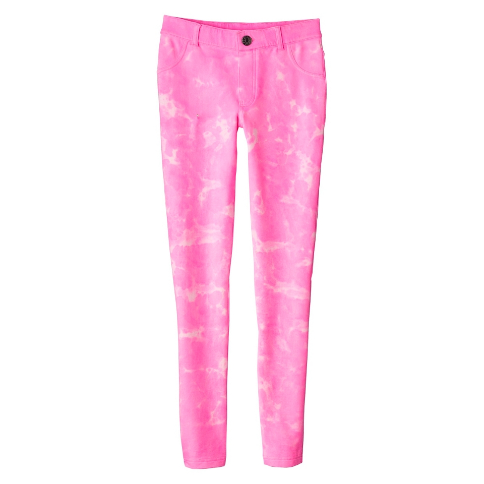 Girls Tye Dye Print Jegging   Dazzle Pink XS