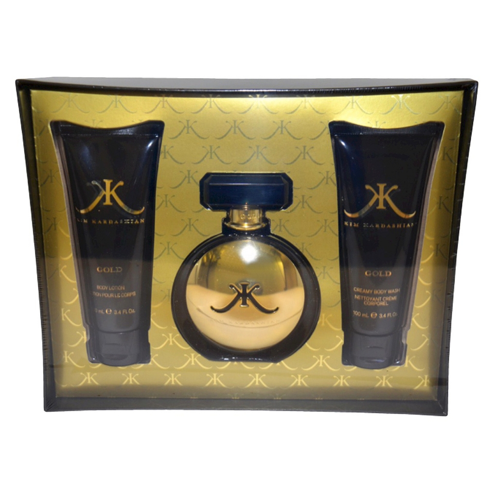 Womens Kim Kardashian Gold by Kim Kardashian   3 Piece Gift Set