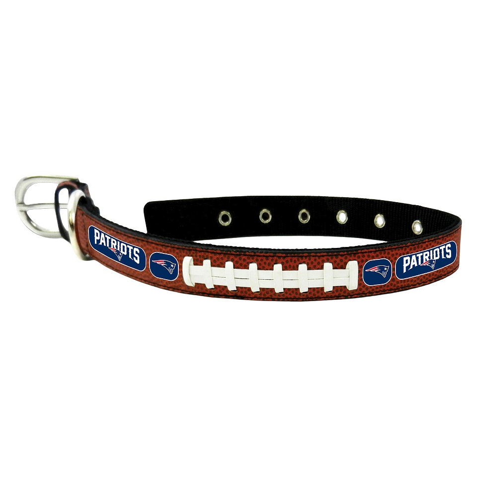 New England Patriots Classic Leather Large Football Collar