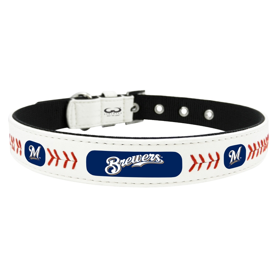 Milwaukee Brewers Classic Leather Large Baseball Collar