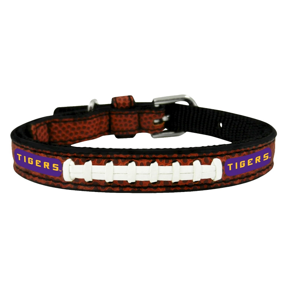 LSU Tigers Classic Leather Toy Football Collar
