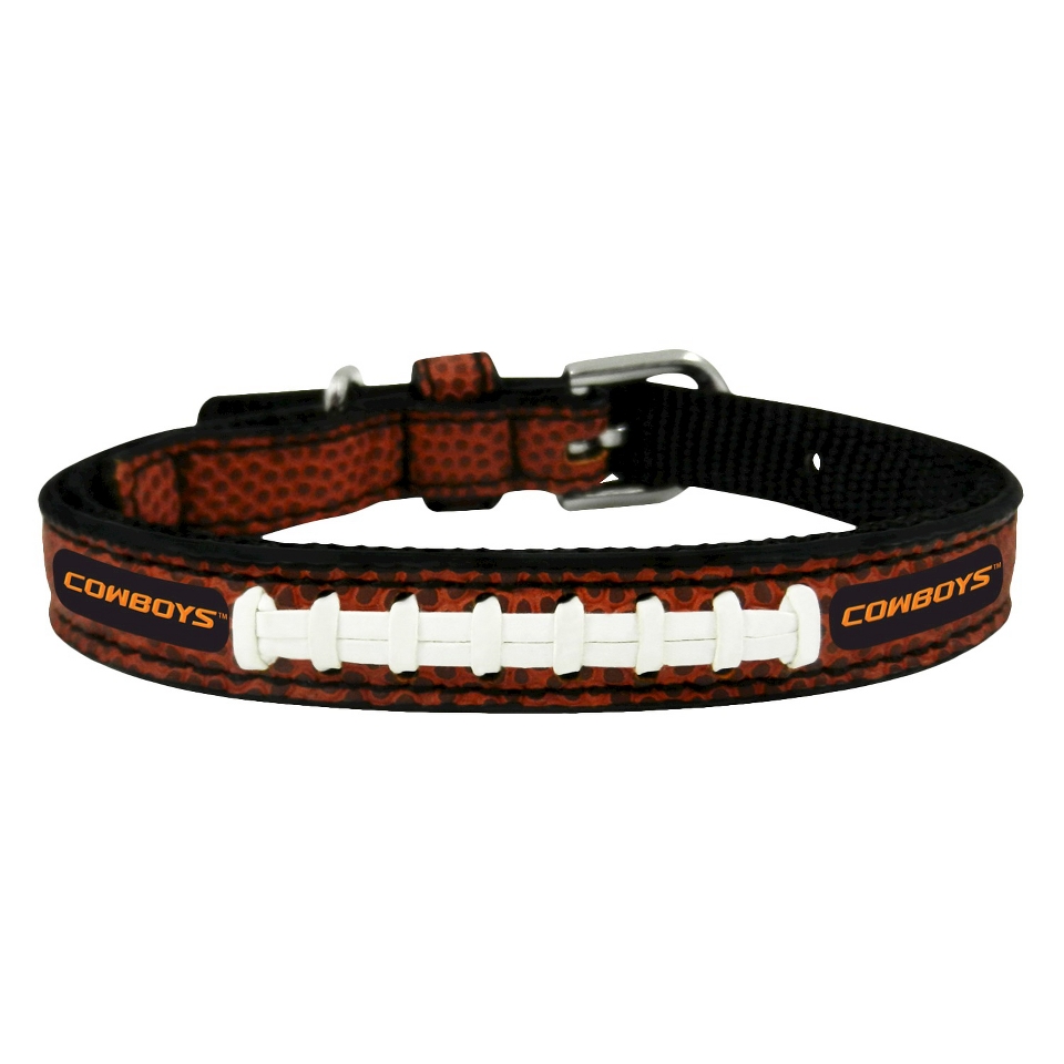 Oklahoma State Cowboys Classic Leather Toy Football Collar