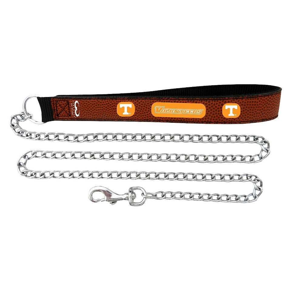 Tennessee Volunteers Football Leather 2.5mm Chain Leash   M