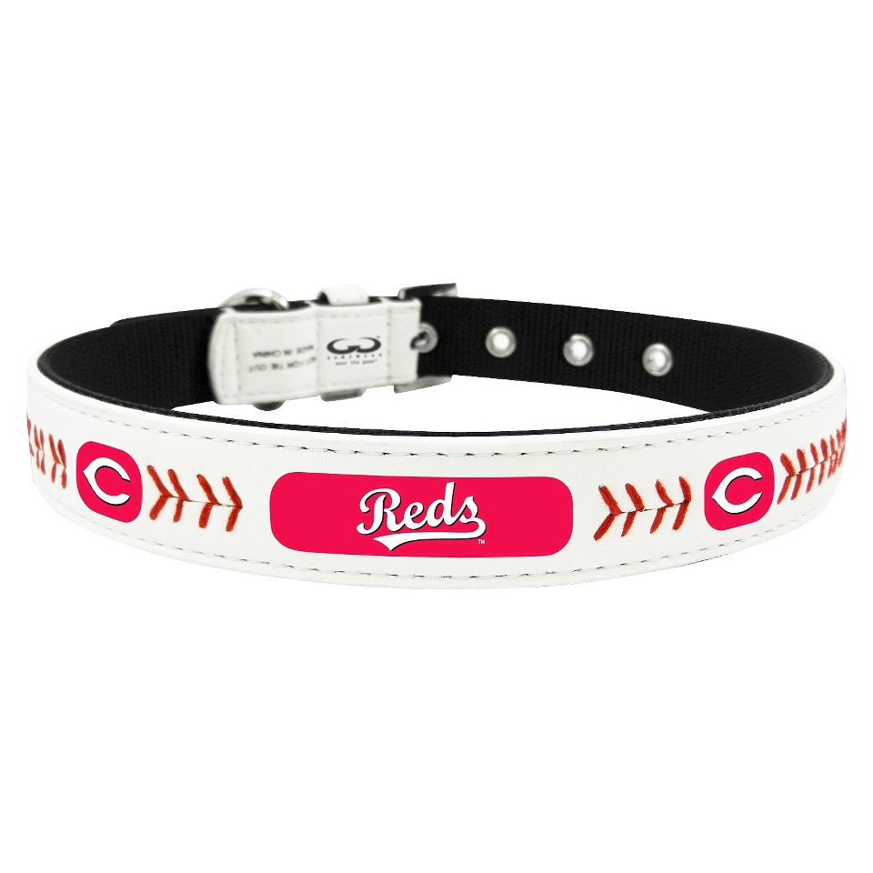 Cincinnati Reds Classic Leather Small Baseball Collar