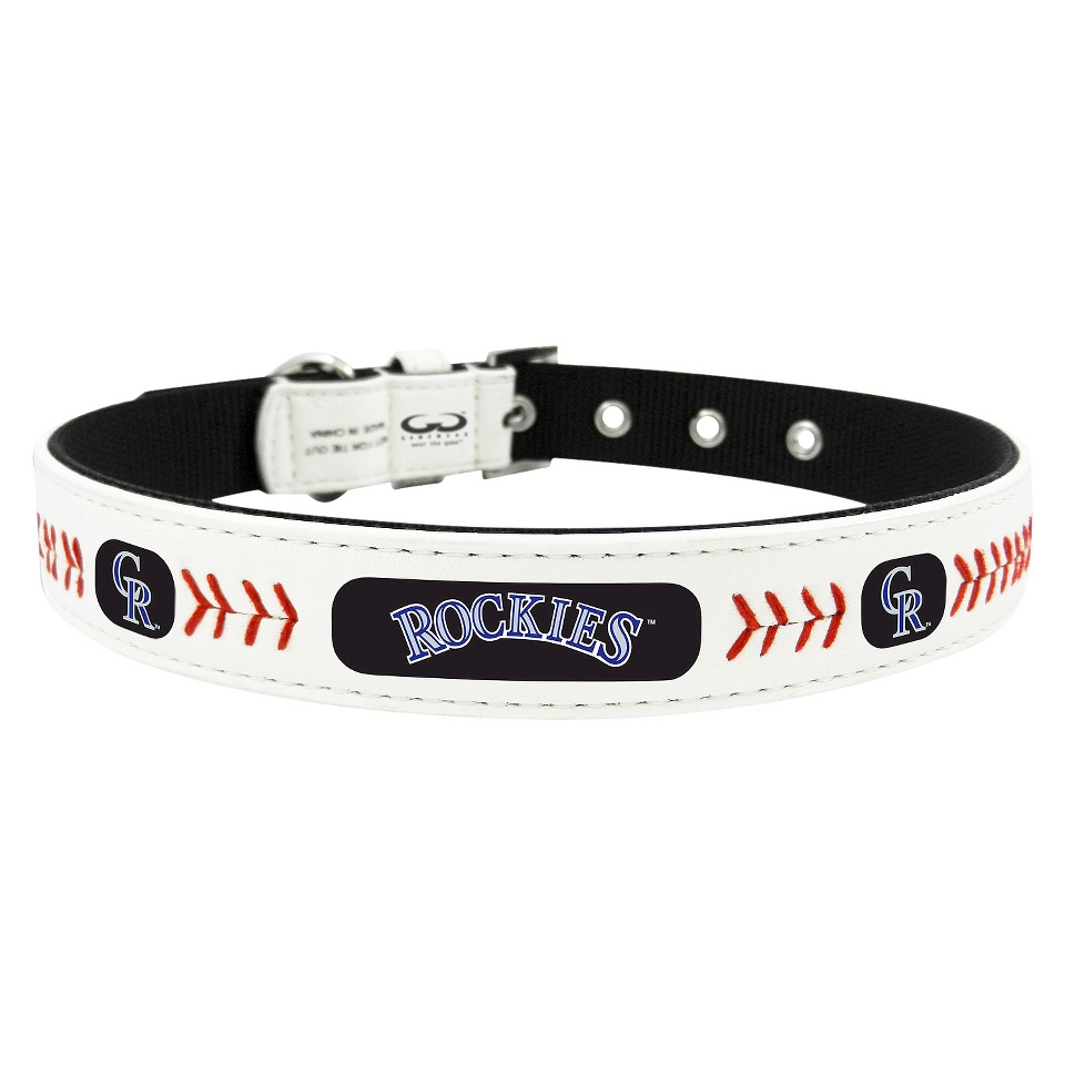 Colorado Rockies Classic Leather Small Baseball Collar