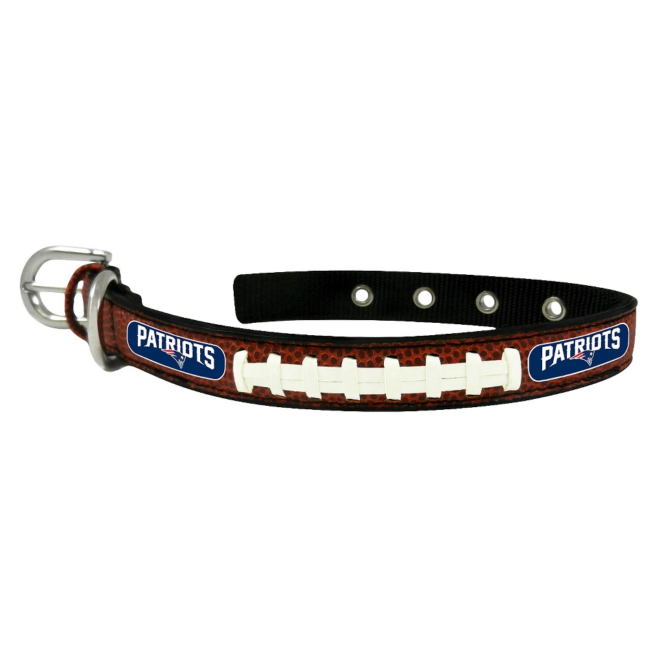 New England Patriots Classic Leather Small Football Collar