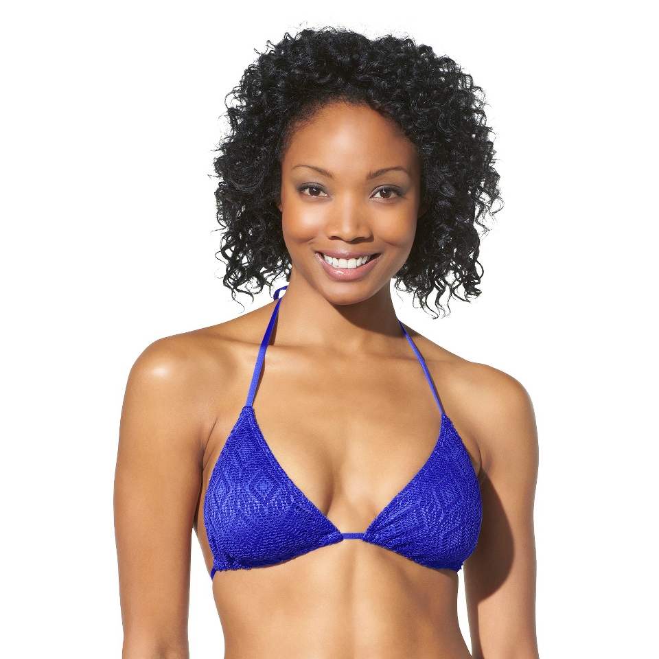 Mossimo Womens Crochet Mix and Match Triangle Swim Top  Grace Bay Blue M