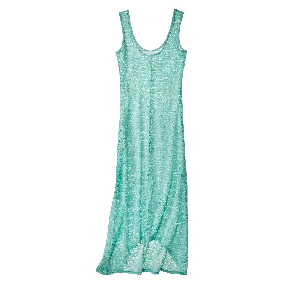 Xhilaration Juniors Hi Low Maxi Coverup Swim Dress  Mint Green S