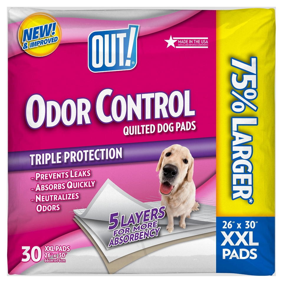 OUT PetCare Go Here Oversized Dog Pads 30 ct