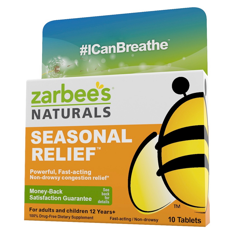 Zarbees Naturals Seasonal Relief Tablets   10 Count