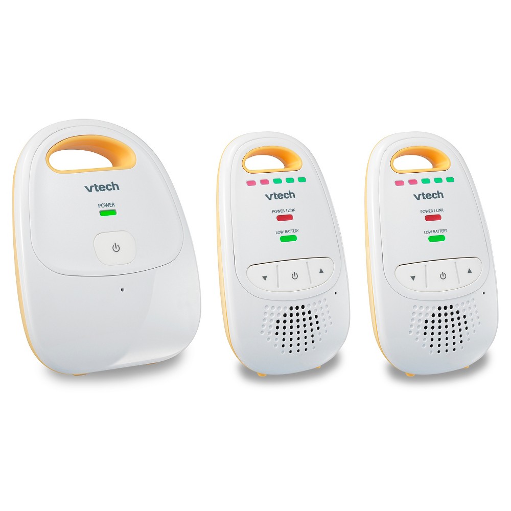 VTech Two Parent Digital Audio Baby Monitor with High Quality Sound - DM111-2, White