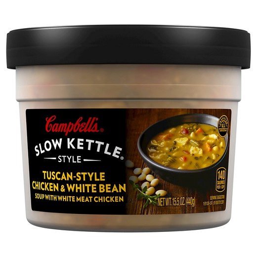 Campbells® Slow Kettle® Style Tuscan Style Chicken And White Bean Soup Microwaveable Bowl 155 Oz 