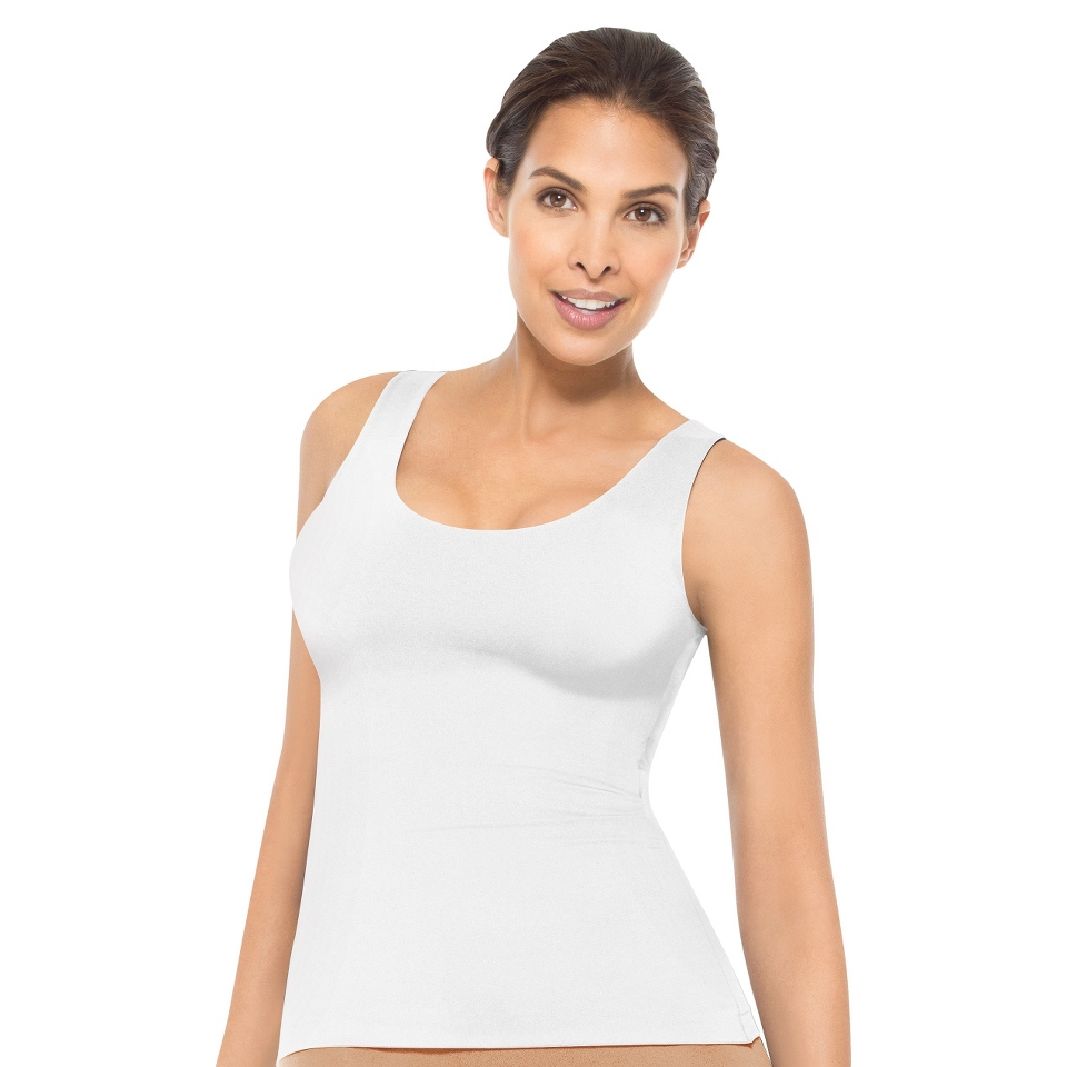 ASSETS By Sara Blakely A Spanx Brand Womens Scoop Neck Tank 1643   White S