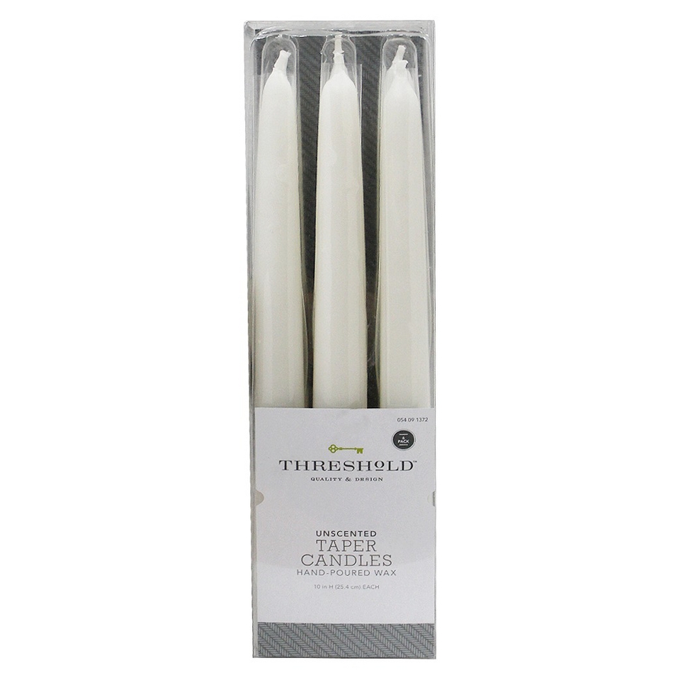 Threshold 6 Pack Tapers   White