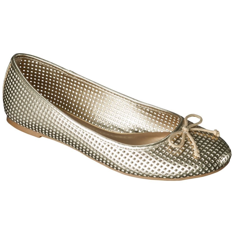 Womens Merona Madeline Ballet Flat   Metallic 10