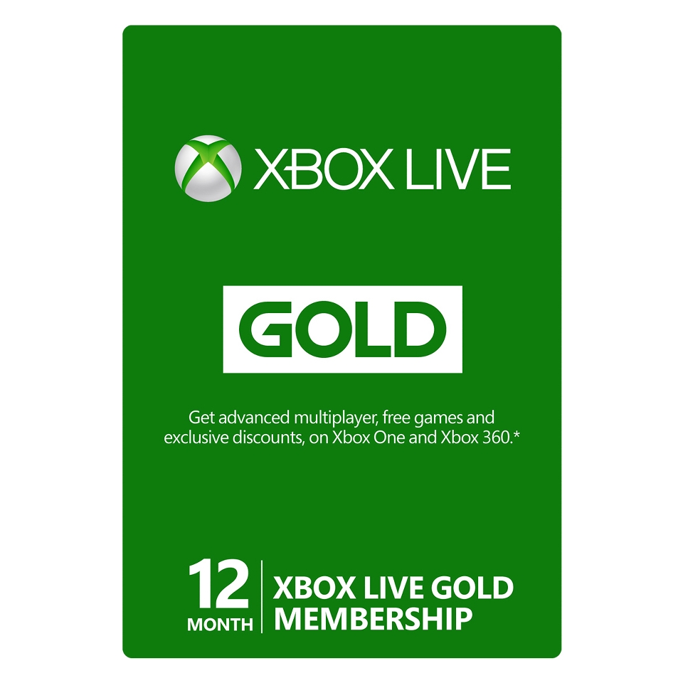 Xbox Live Gold Membership   12 Month (Xbox One/Xbox 360)