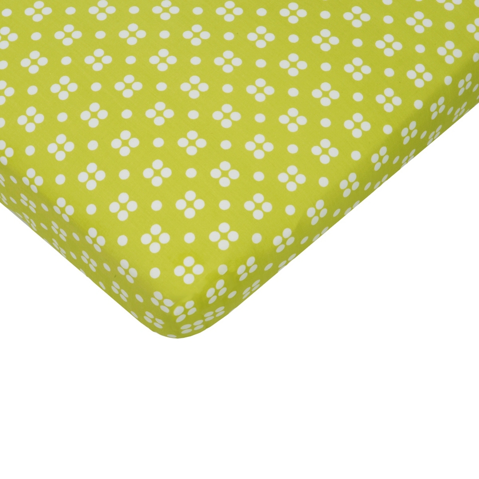 Mix & Match Lime Quad Crib Sheet