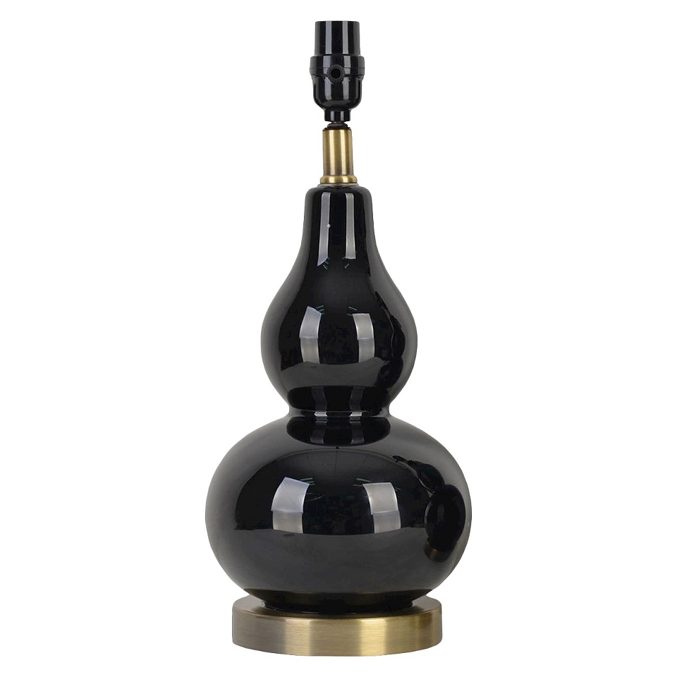 Threshold Medium Double Gourd Lamp Base   Ebony