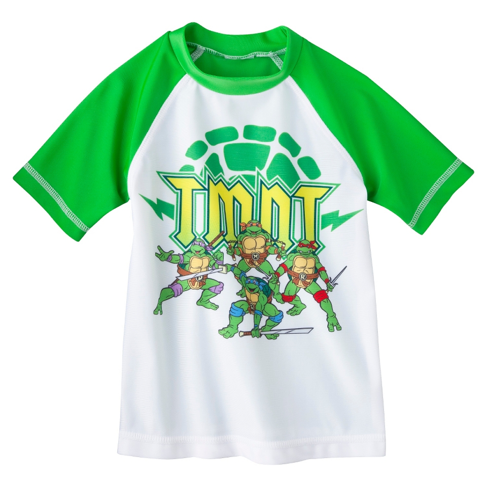 Teenage Mutant Ninja Turtles Toddler Boys Rashguard   Green/White 3T