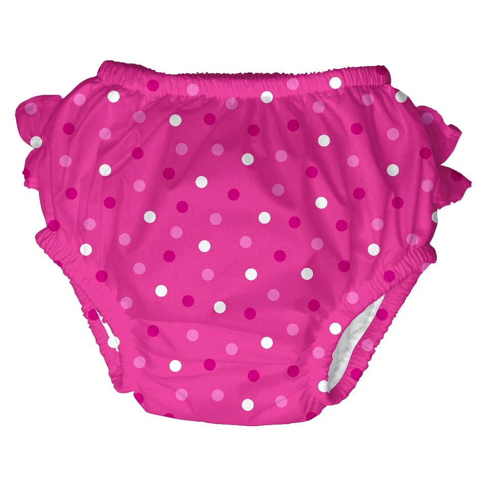 I Play Infant Toddler Girls Polka Dot Swim Diaper   Pink S