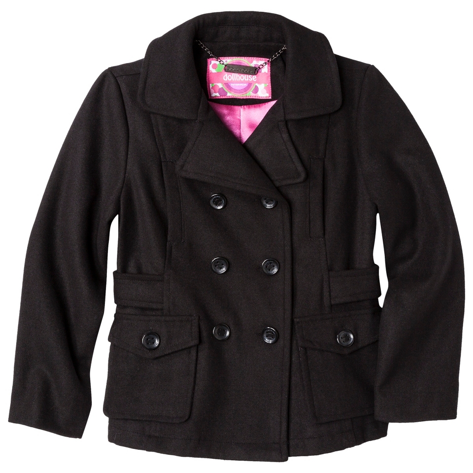 Dollhouse Girls Peacoat   Black 4