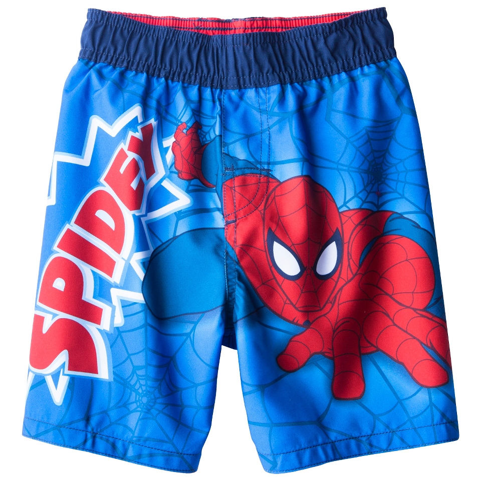 Spider Man Toddler Boys Swim Trunk   Blue 5T