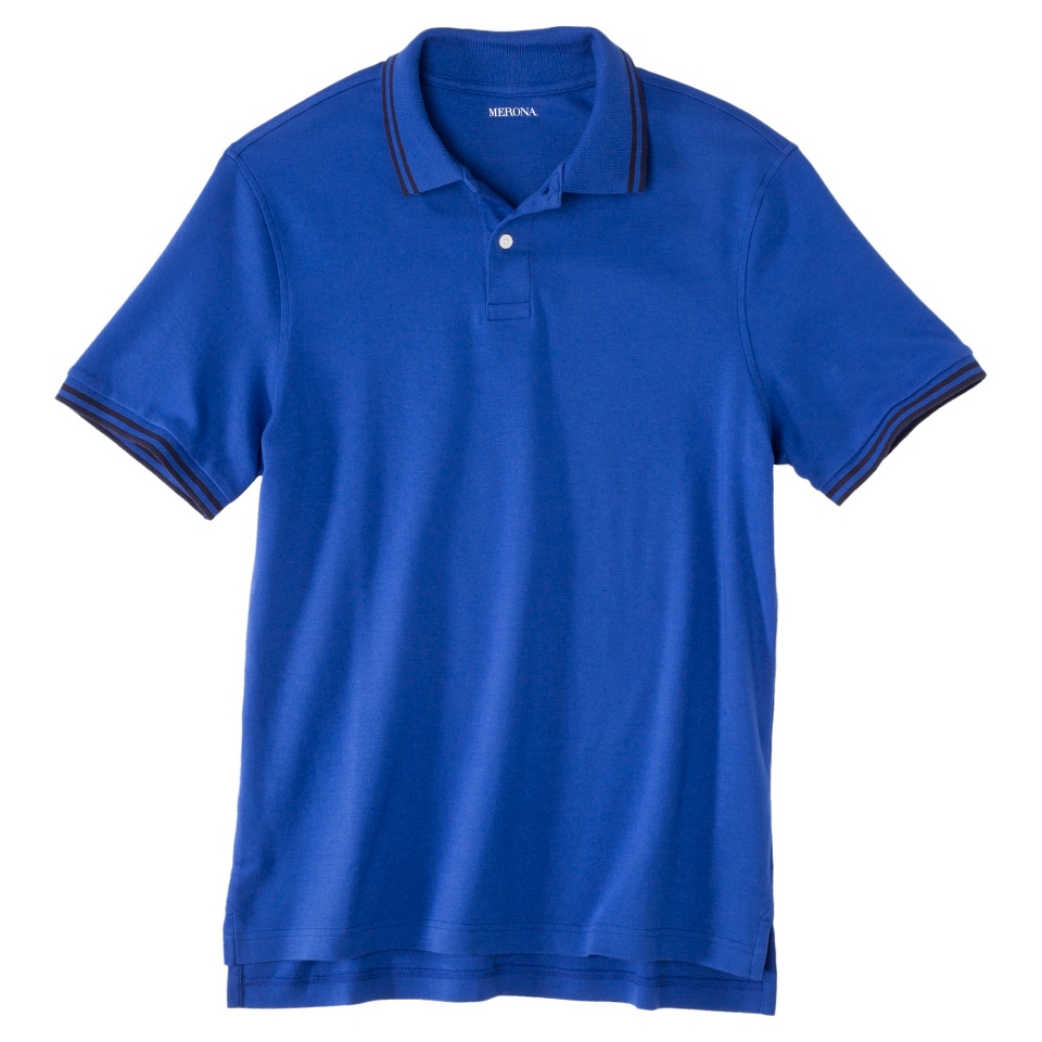 Mens Classic Fit Polo Shirt BLUE STREAK L