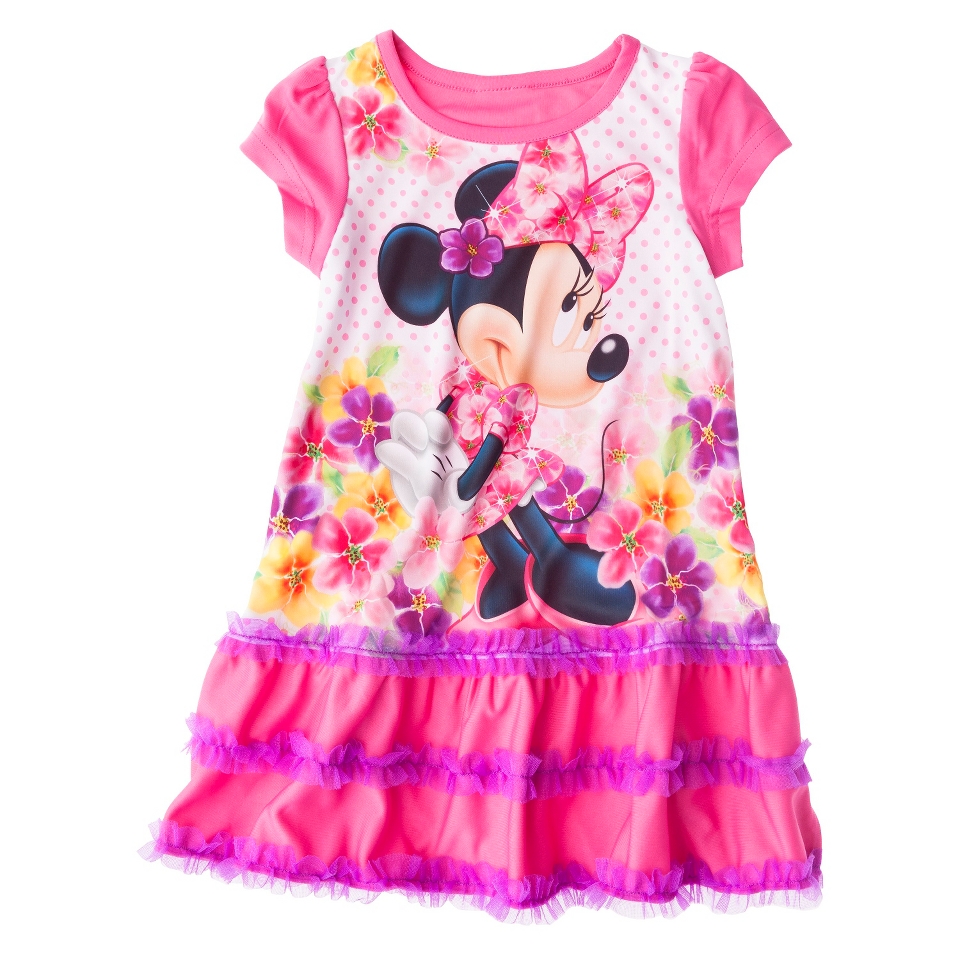 Disney Minnie Mouse Toddler Girls Nightgown   Pink 4T