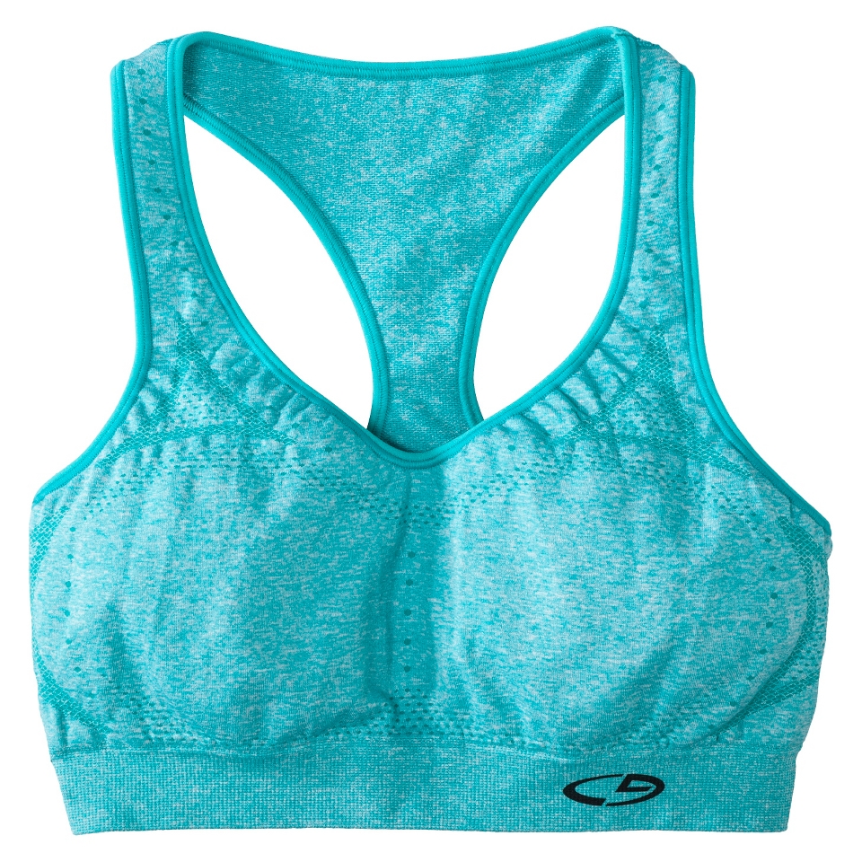 C9 by Champion Womens Seamless Racerback Bra   Vintage Teal XXL